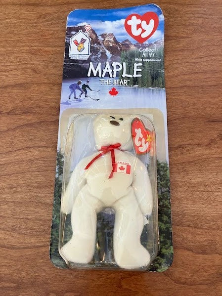 Mcdonald's TY Maple The Bear Beanie Baby Canada