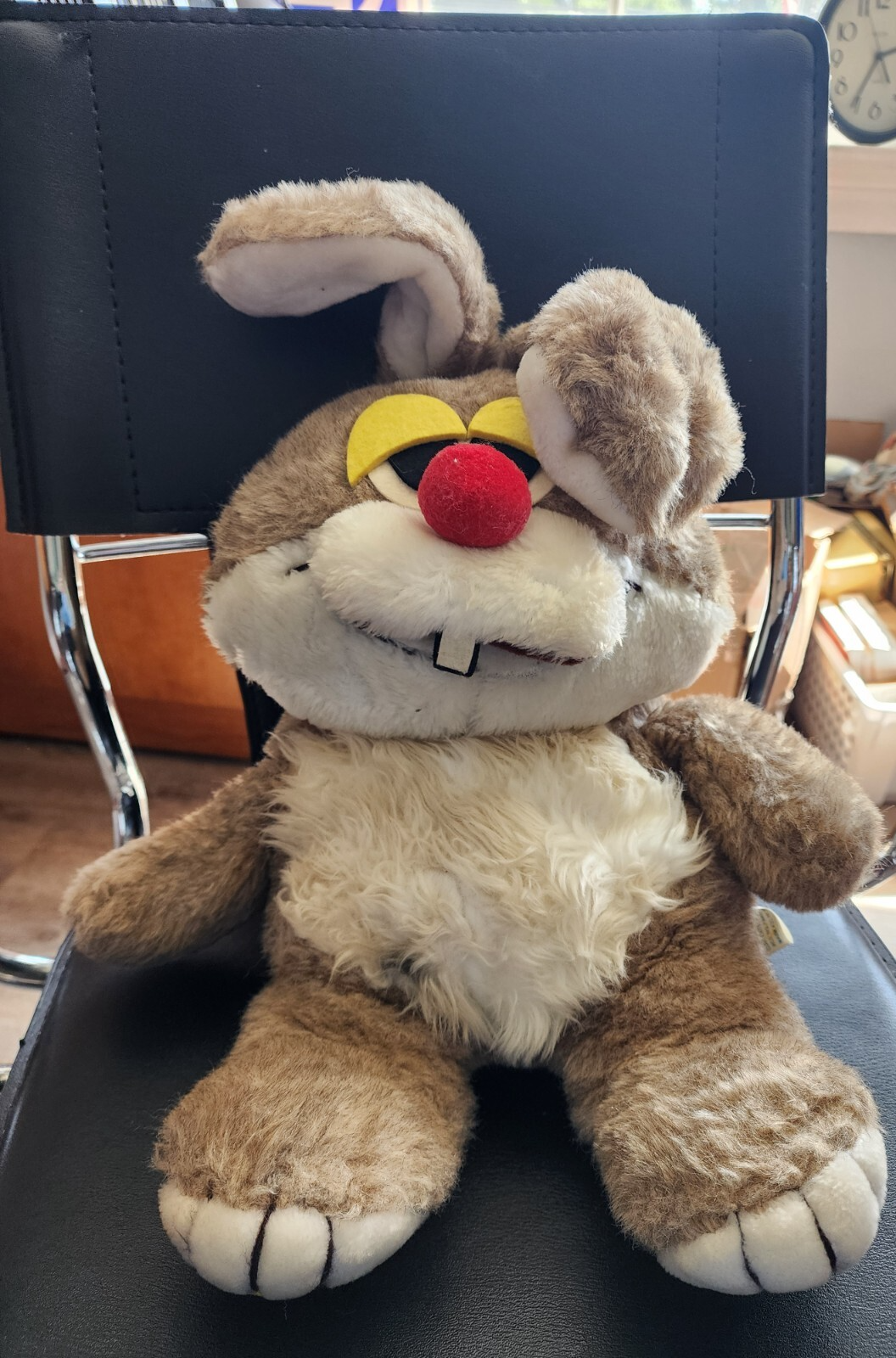 Vintage Brown Bunny Rabbit Plush Toy 1981 Cottontail Spearhead 17"