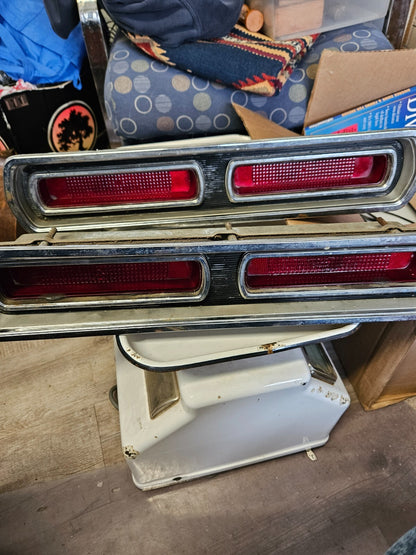 Pair of 1966 Pontiac Catalina left and right hand taillight assemblies