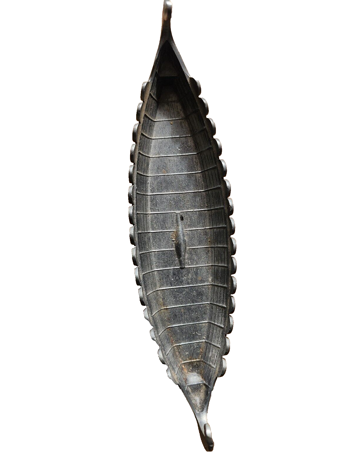 Norwegian Tinn Pewter 8” Long Boat Osebergskipet Anno 800 Figurine
