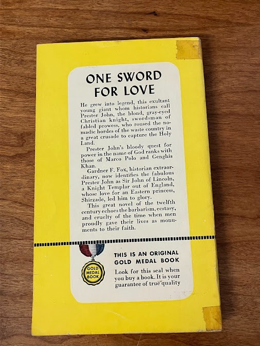 Vintage Paperback - Gardner F. Fox: One Sword for Love