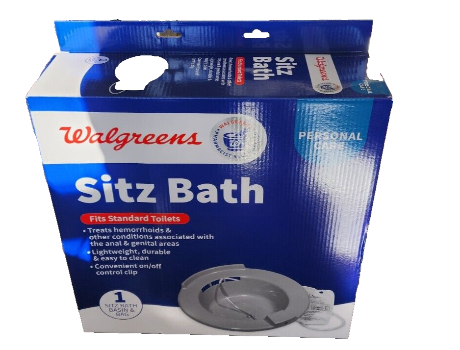 Sitz Bath Basin & Bag Fits Standard Toilets New In Box