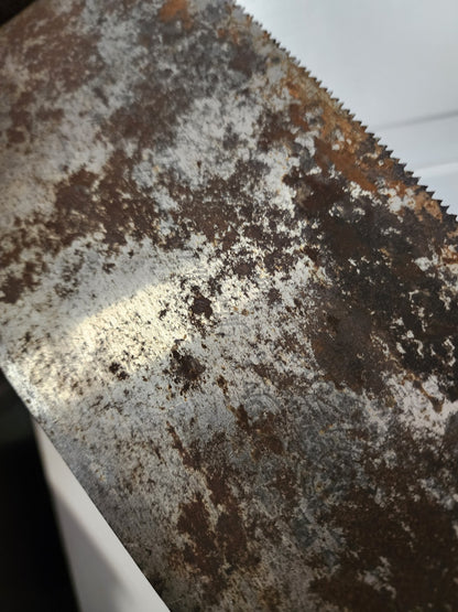 Vtg Hand Saw with Markings 29 1/2"