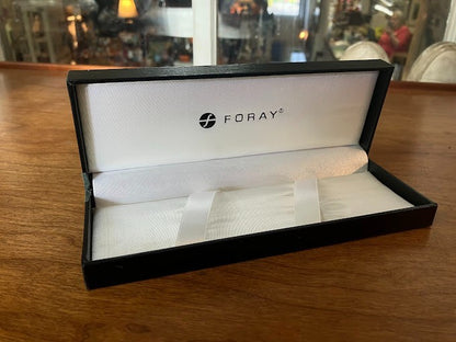 Foray Ballpoint Pen & Pencil Set w/Box, Black & Chrome