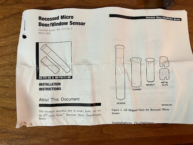 Interlogix: Recessed Micro Door/Window Sensor Brown – 60-741-11-95