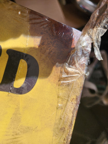 SUN CURED RED COON CHEWING TOBACCO 18" Heavy Duty U.S.A. Advertising Sign