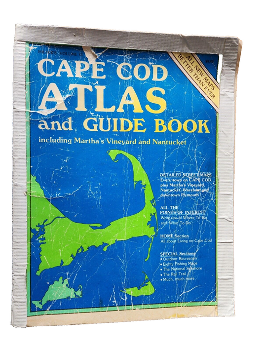 1984 Cape Cod Atlas and Guide Book including Martha's Vineyard & Nantucket