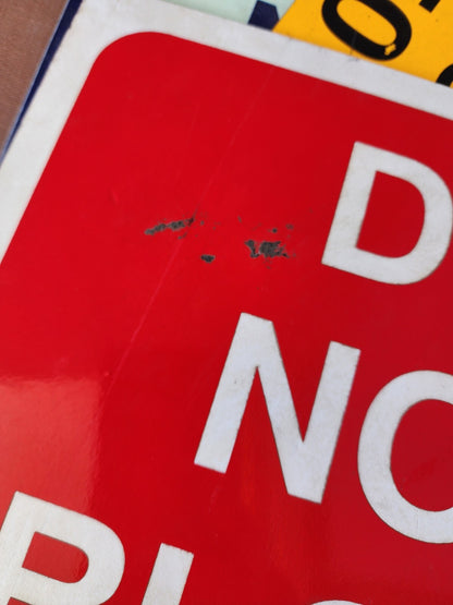 Fake Do Not Block Sign 21x12 Used Film Prop