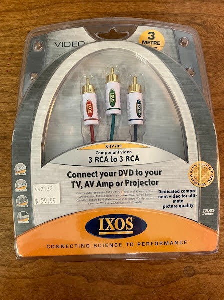 Ixos XFV04 3 RCA to 3 RCA - Component Connector Cables