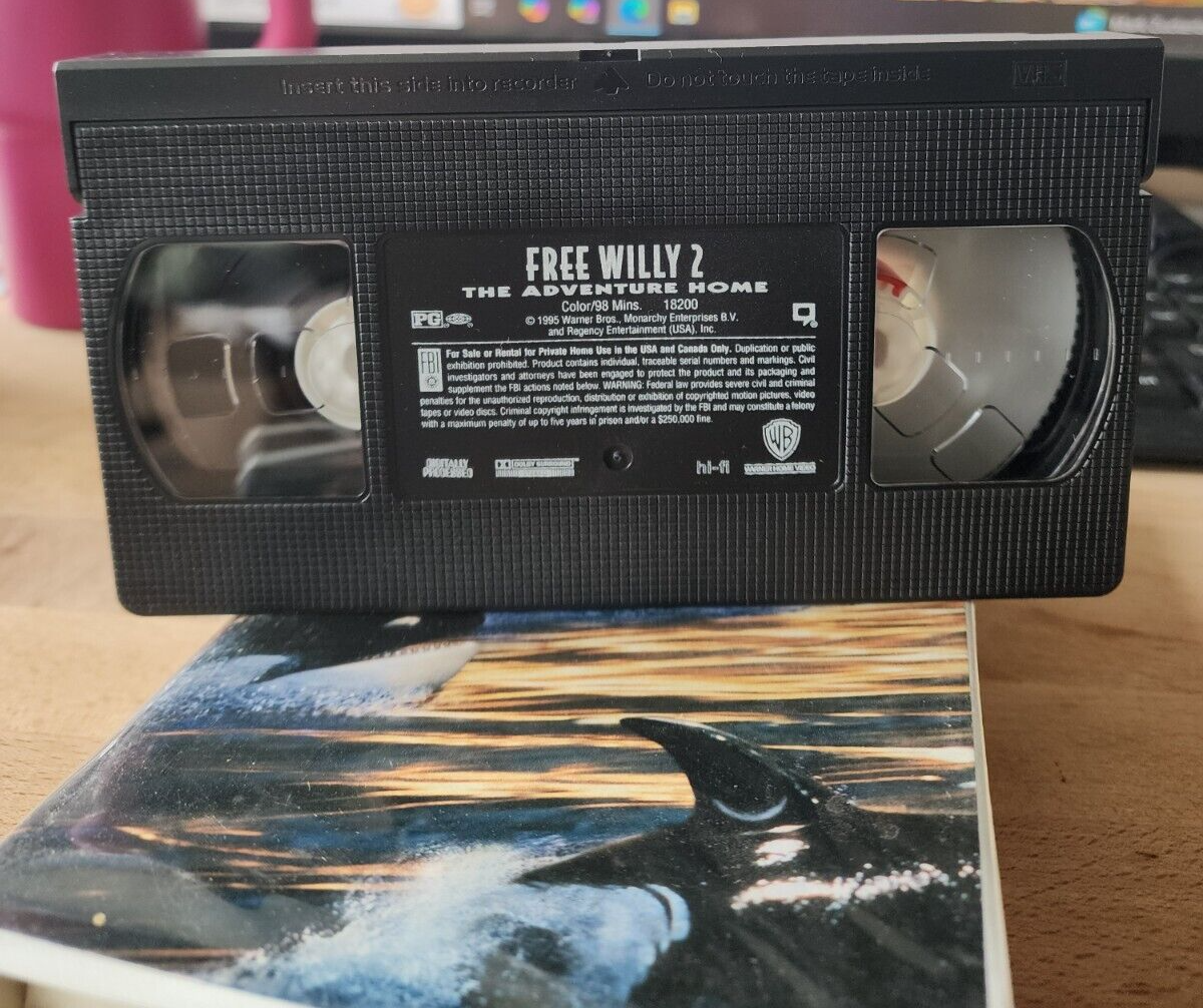 Free Willy 2 Adventure Home VHS Video Tape VTG