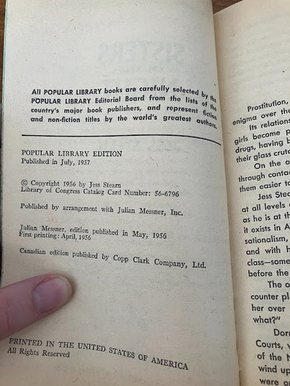 Vtg Paperback - SISTERS OF THE NIGHT By Jess Stearn