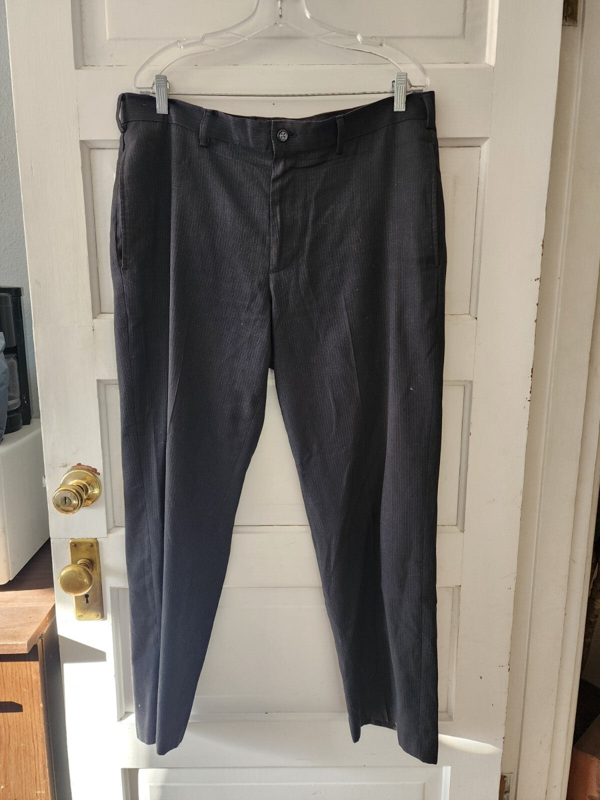 Pants Black 38x30 Dress Pin Stripe