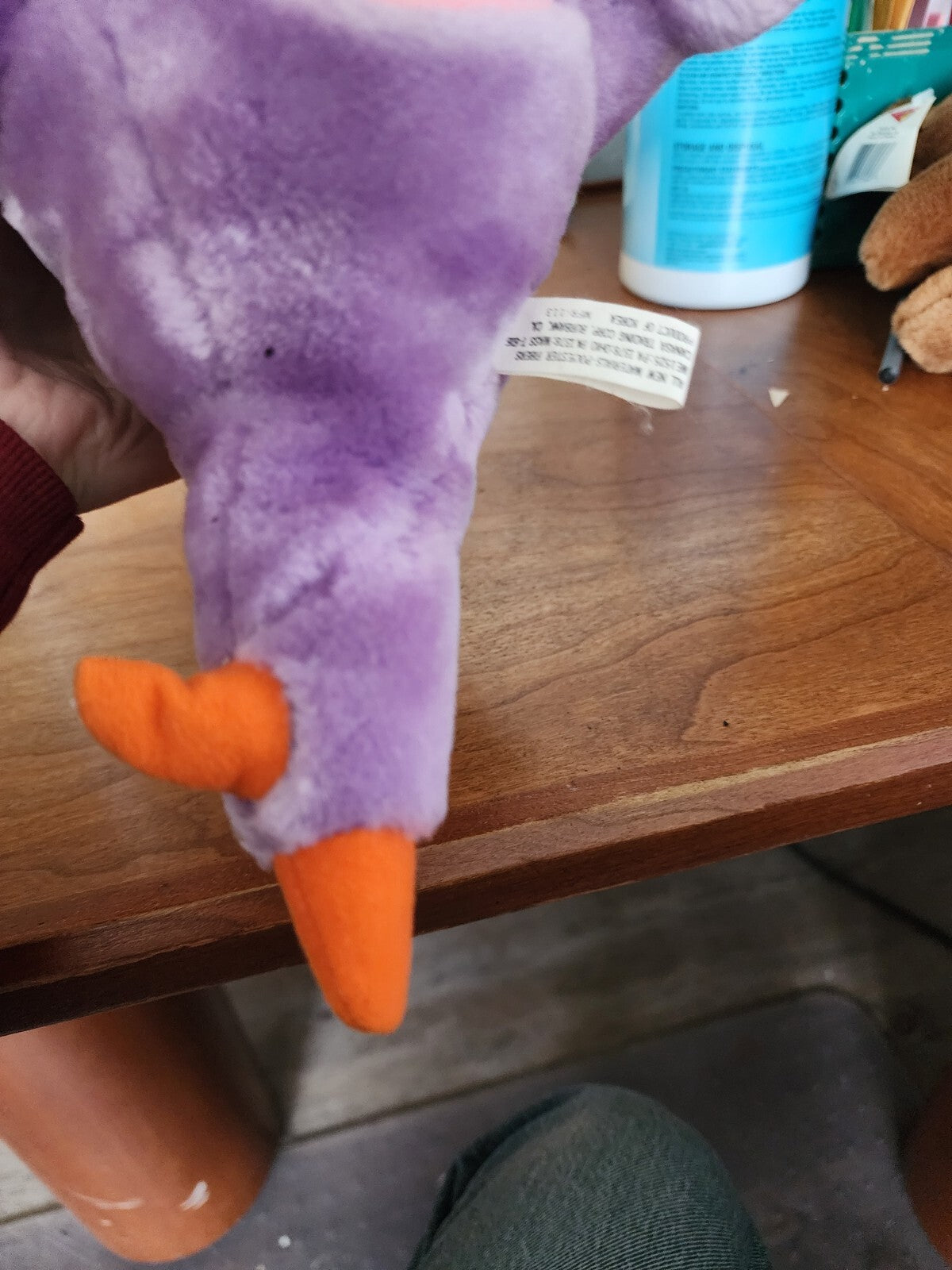 Vtg 80's Figment 11" Plush Purple Dragon Walt Disney World