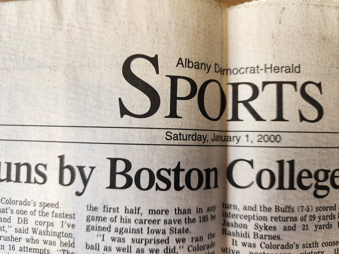 Vintage Albany Democrat-Herald - Sports - Saturday January 1, 2000