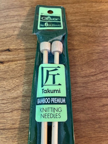 Bamboo Premium Knitting Needles - Lot of 5 - No. 6, 7, 9, 13, and 13