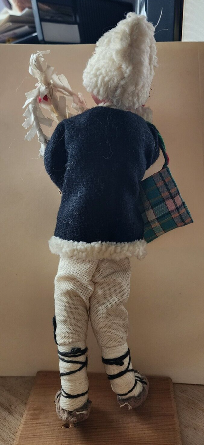 Vintage Doll Bulgaria Male Hand painted 12" Traditional Costume Souvenir