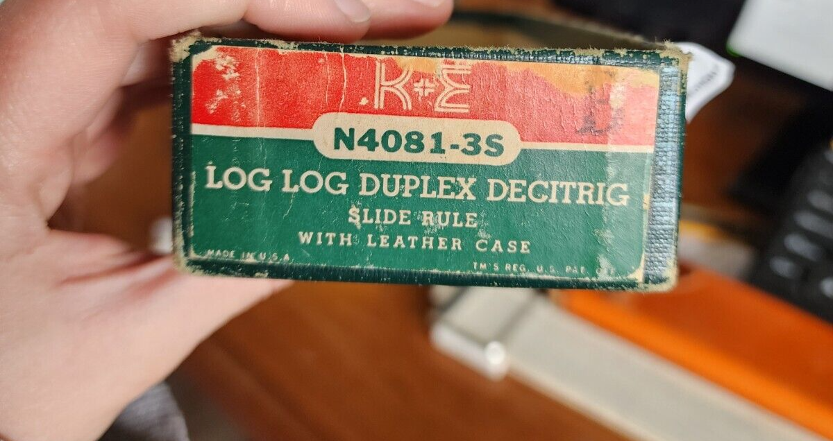 VTG K&E Model 4081-3S Log Duplex Slide Rule with Leather Case