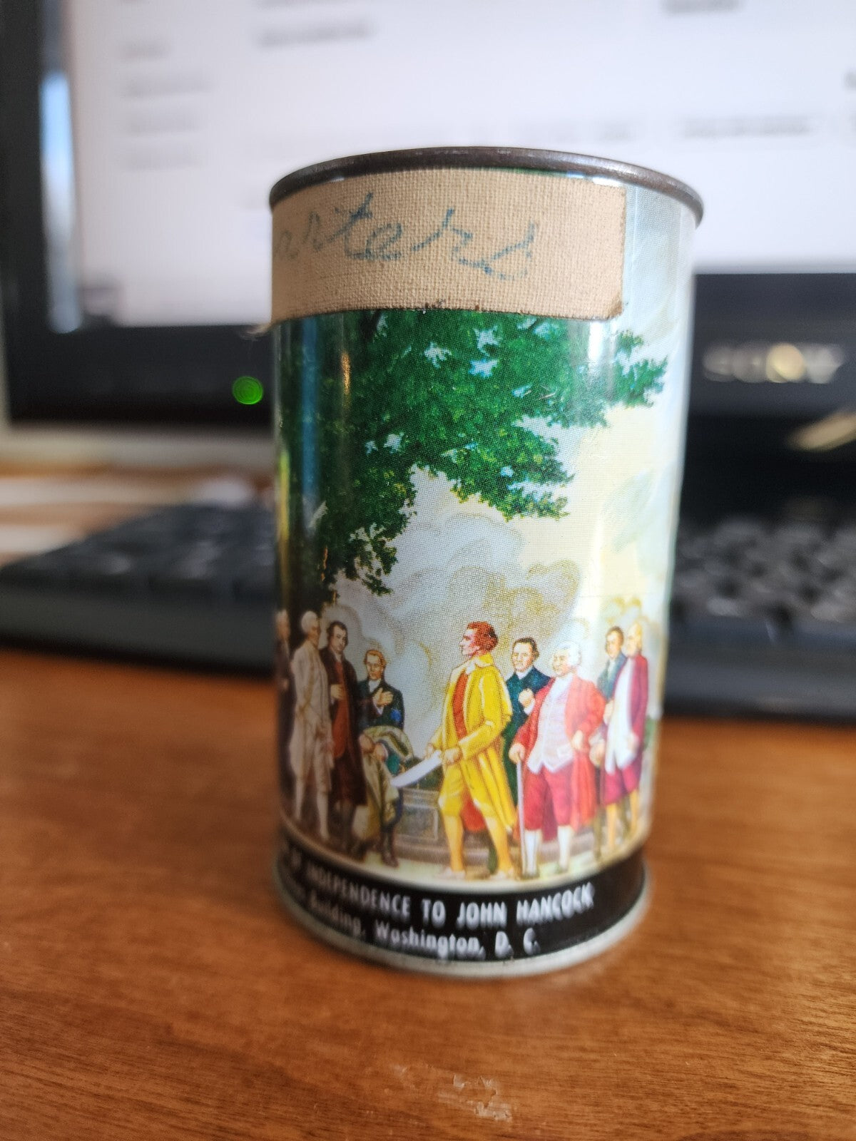 Vintage 1950's CANCO Tin Litho Advertising Coin Bank