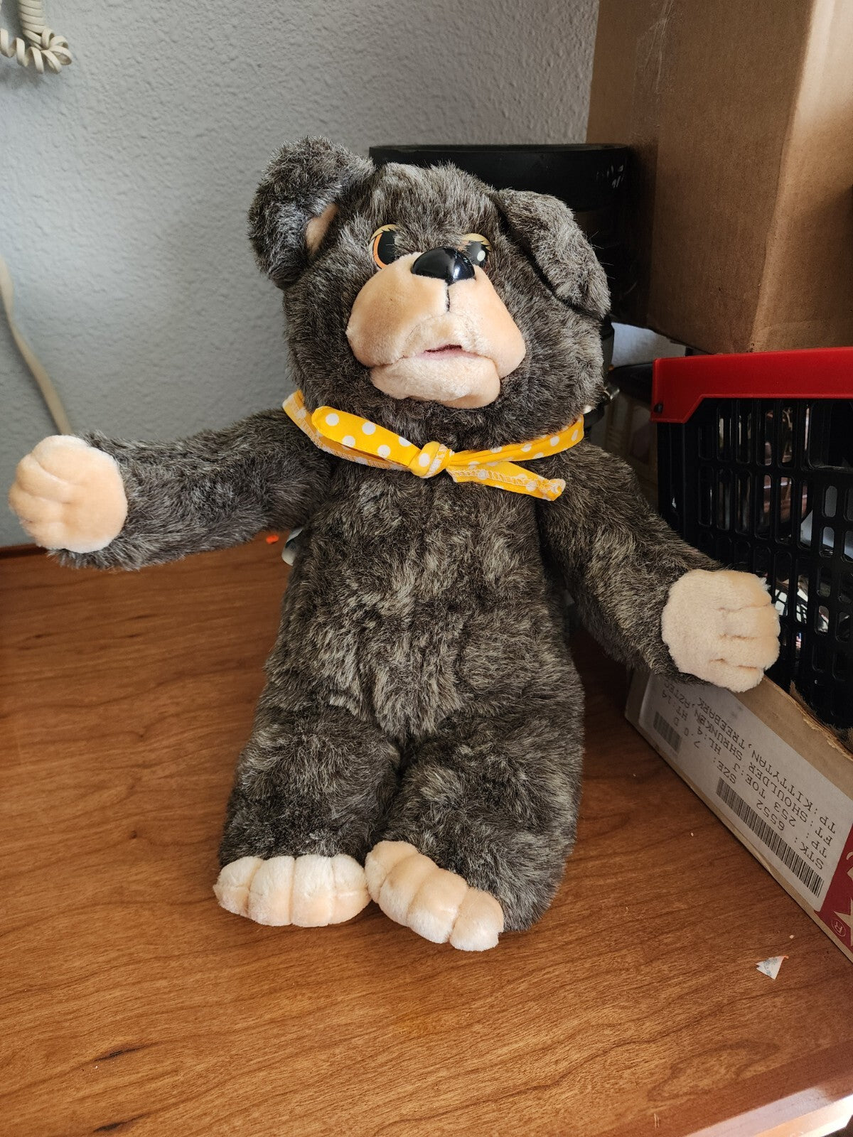 Hasbro Softies Bingo Bear Plush Hand Puppet 1986