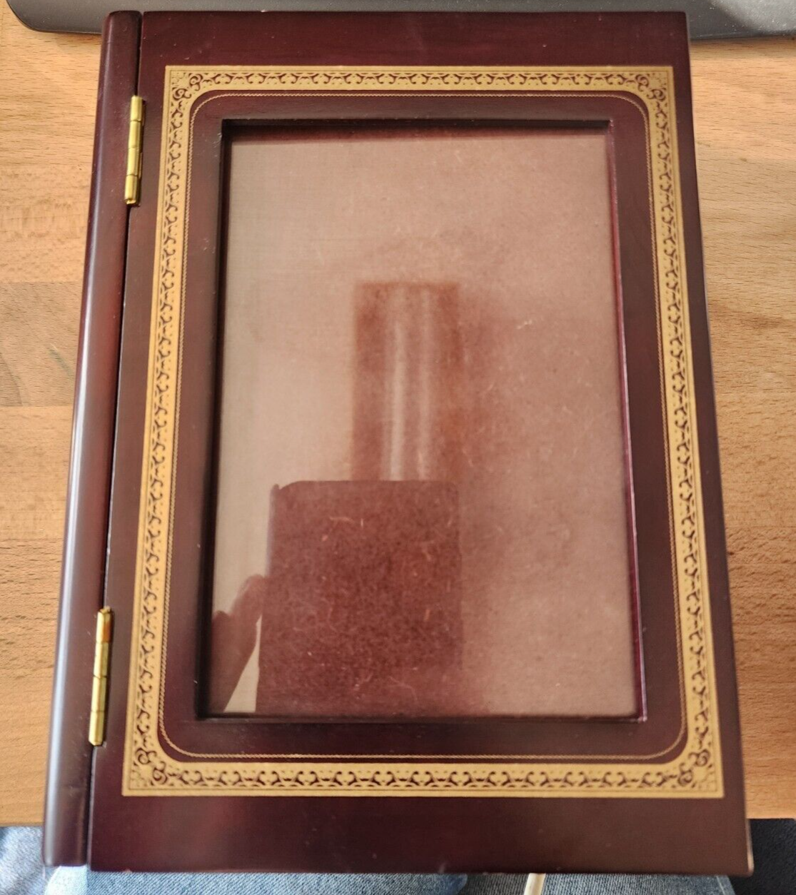 Home Decor Vtg Library Box Wood Book Album 8x6 inch