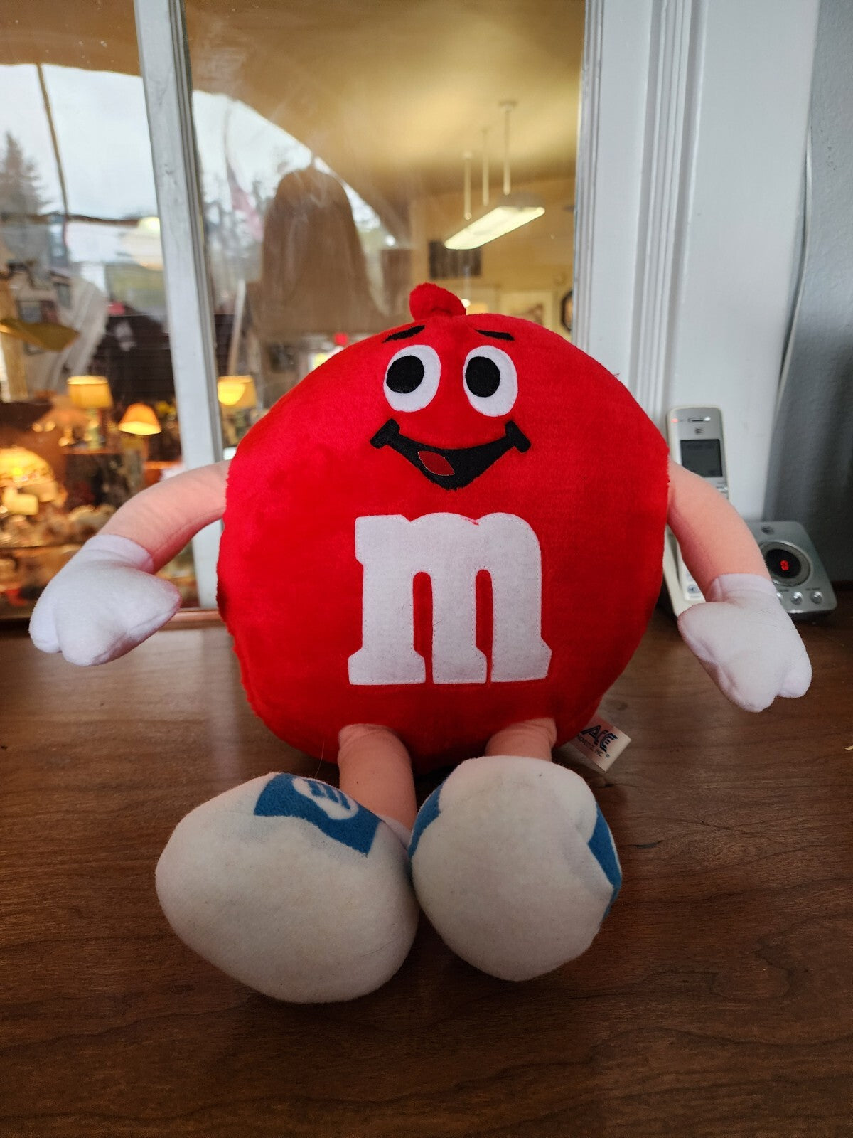 Vintage 1987 M&M's RED Fun Friend Stuffed Toy Plus