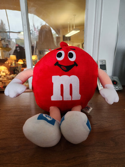 Vintage 1987 M&M's RED Fun Friend Stuffed Toy Plus