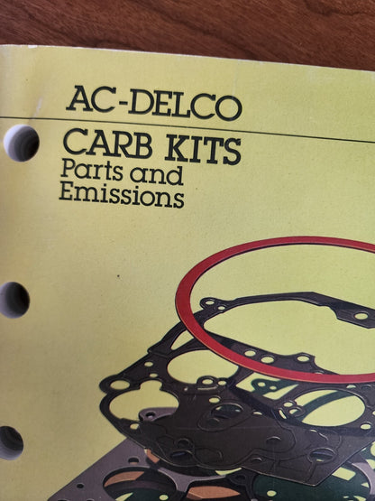 AC-Delco Carb Kits Parts ~ 1983 ~ Catalog # 9A-101 First Edition