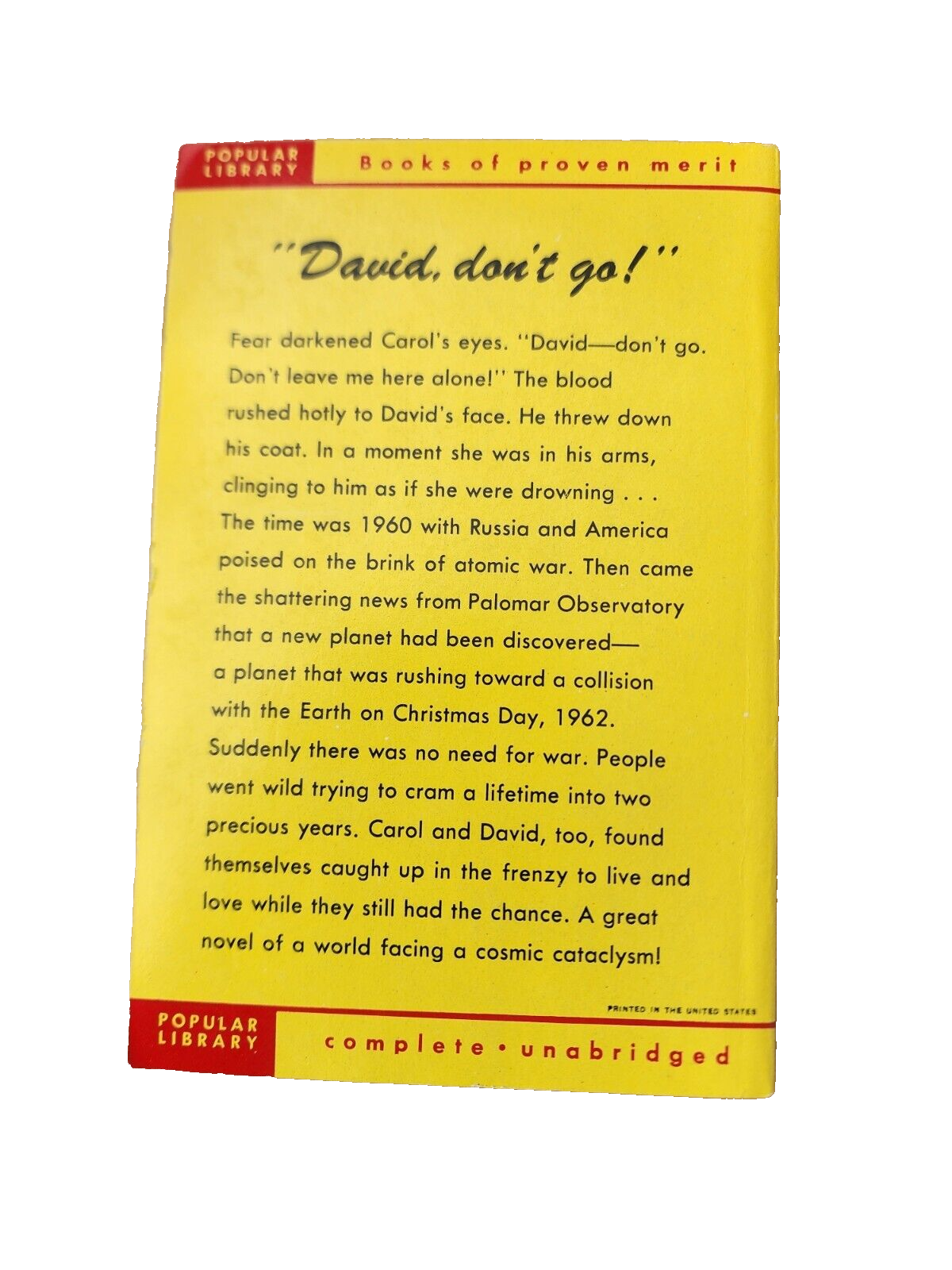 The Big Eye by Max Ehrlich -Paperback -1950 vtg Science Fiction