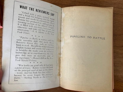 Penguin Books - Pipeline to Battle by Major Peter W. Rainier