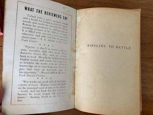 Penguin Books - Pipeline to Battle by Major Peter W. Rainier