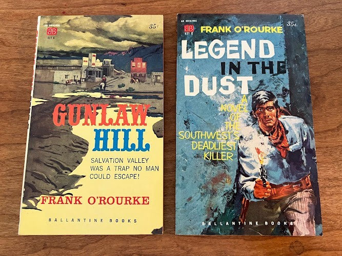 Paperback Westerns by Frank O'Rourke - lot of 2