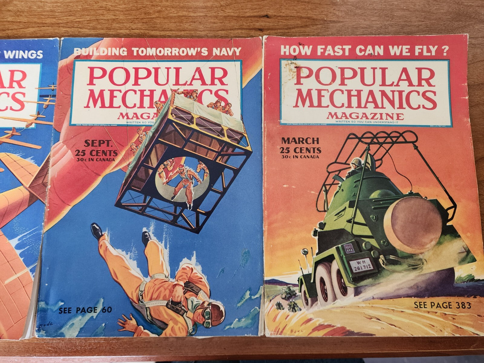 Lot of 4 Vintage Popular Mechanics Magazines 1941