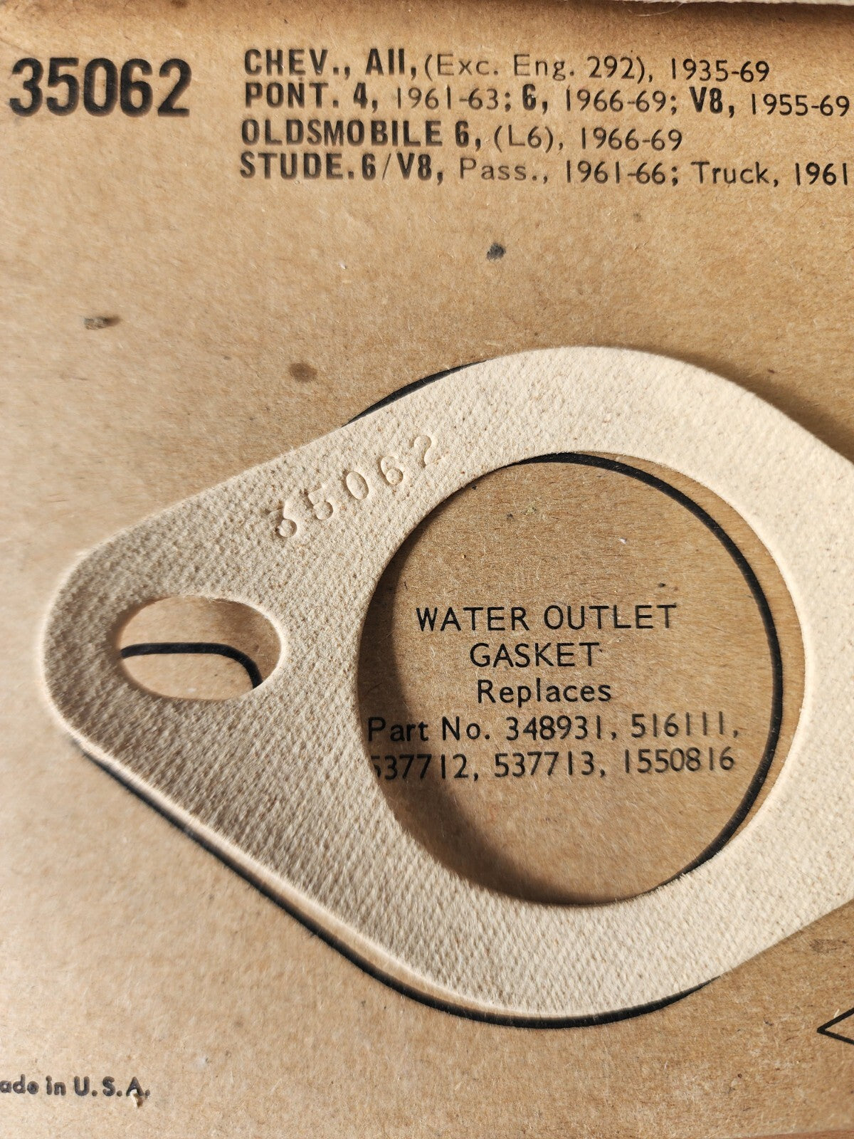 Water Outlet Gasket Fel-Pro 35062 OEM Lot of 1