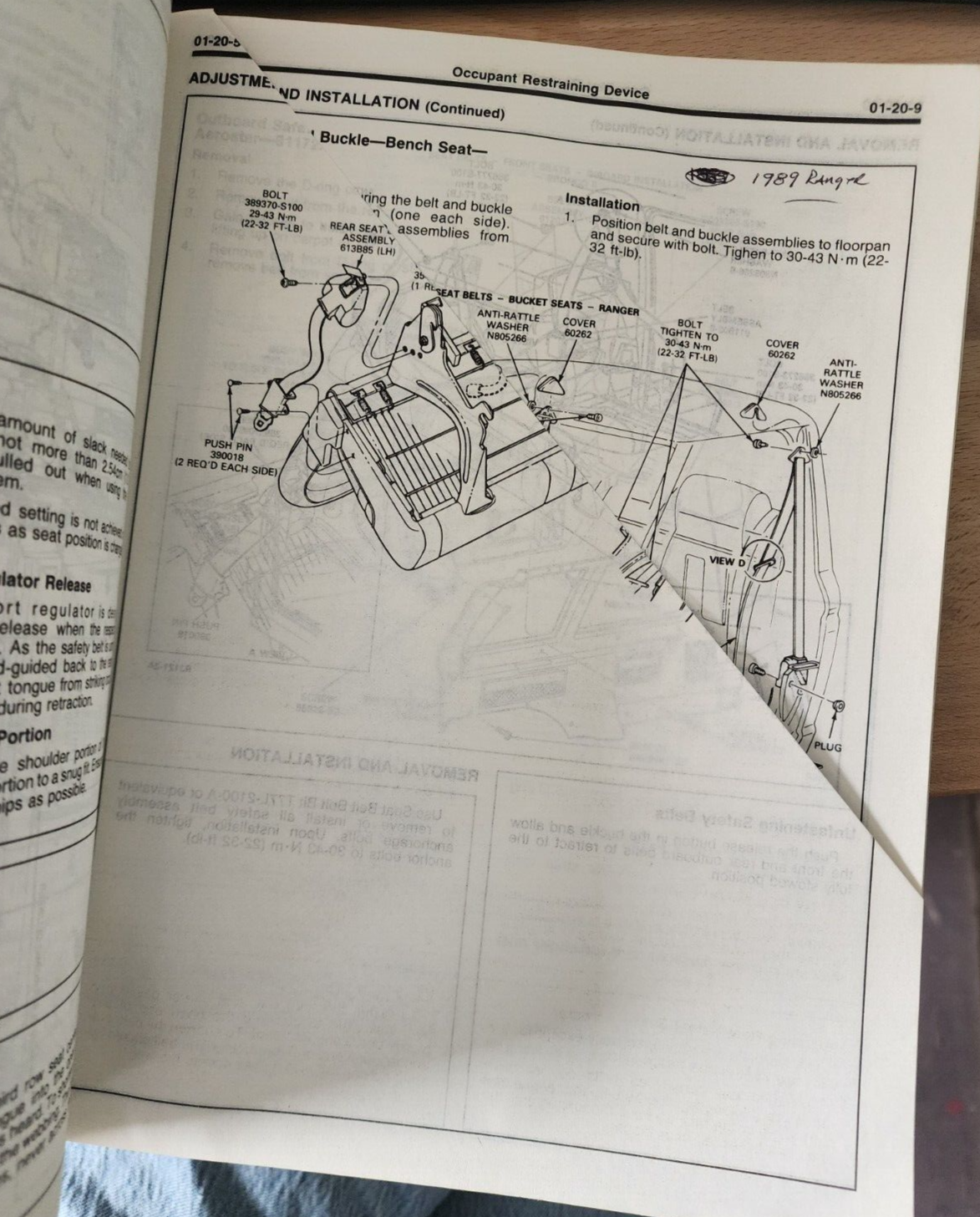1989 Ford Compact Truck Factory Shop Service Repair Manual Set of 2
