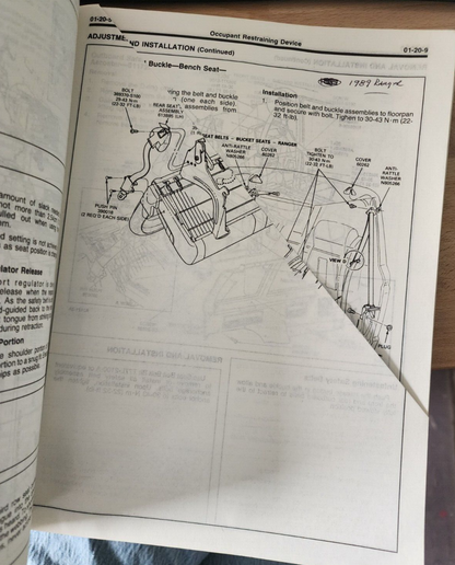1989 Ford Compact Truck Factory Shop Service Repair Manual Set of 2