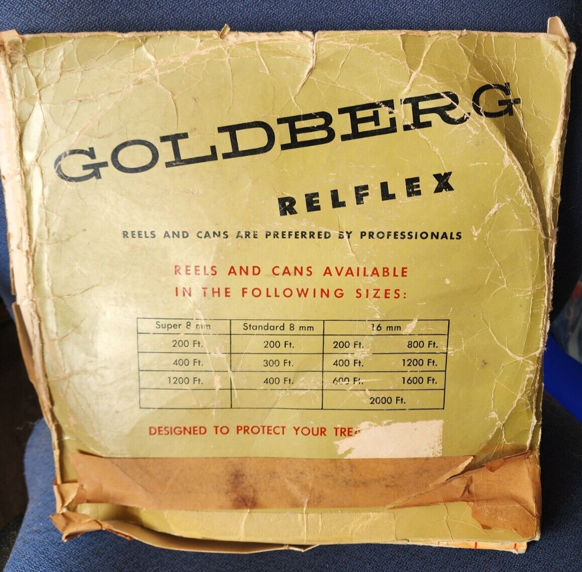 Goldberg Relflex 1600 Ft 12mm Reel USA Mancave Cinema Cinemax Vintage