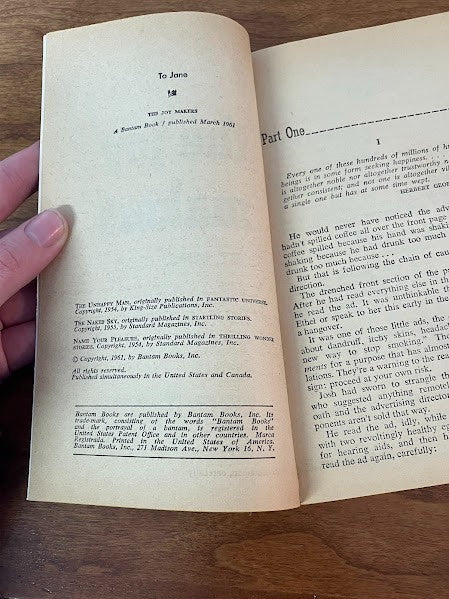 Vtg Paperback - James Gunn - The Joy Makers