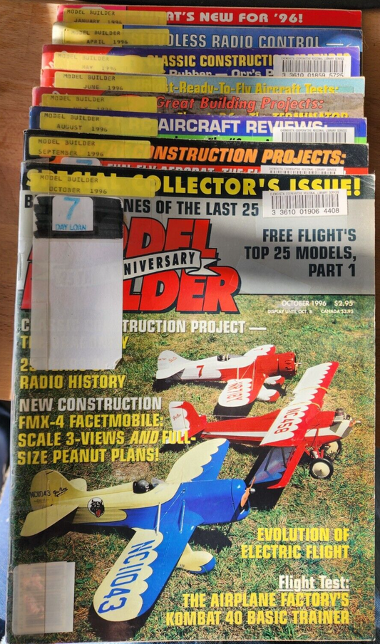 Lot of 8 Model Builder Magazines From 1996