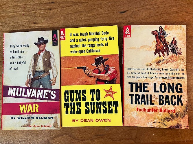 Avon Publishing: Lot of 3 Western Paperbacks