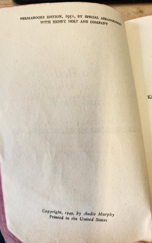 To Hell and Back by Audie Murphy Vtg Paperback Copyright 1949 1951 edition