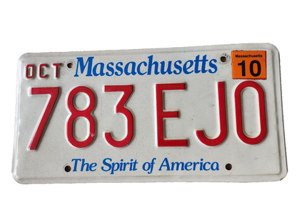 Massachusetts The Spirit Of America License Plate, MA Lic 