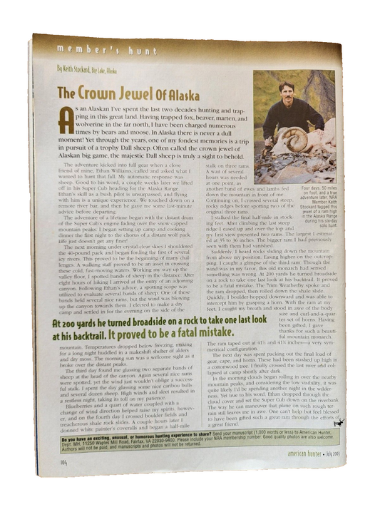 AMERICAN HUNTER MAGAZINE - JANUARY 2003