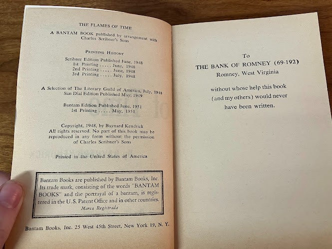 Bantam Books - The Flames Of Time - Baynard Kendrick