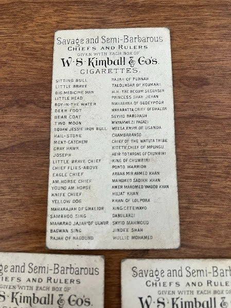 W.S. Kimball Co: Chiefs and Rulers - lot of 3