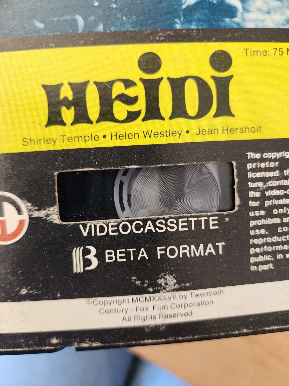 Heidi - Vintage Shirley Temple Version - 1937 - Beta Tape