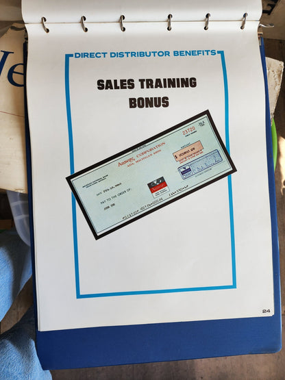 OOAK Vintage Amway Poster Examples In a Binder Folder