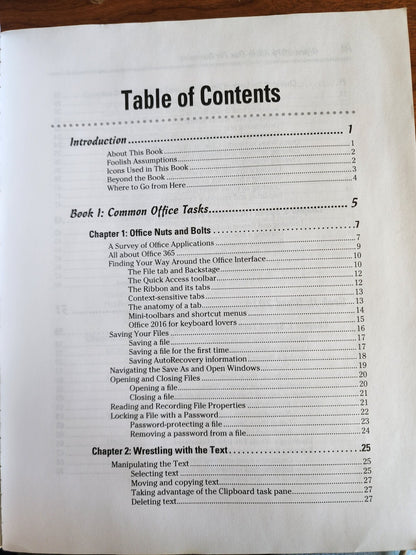 Office 2016 For Dummies, Peter Weverka, paperback