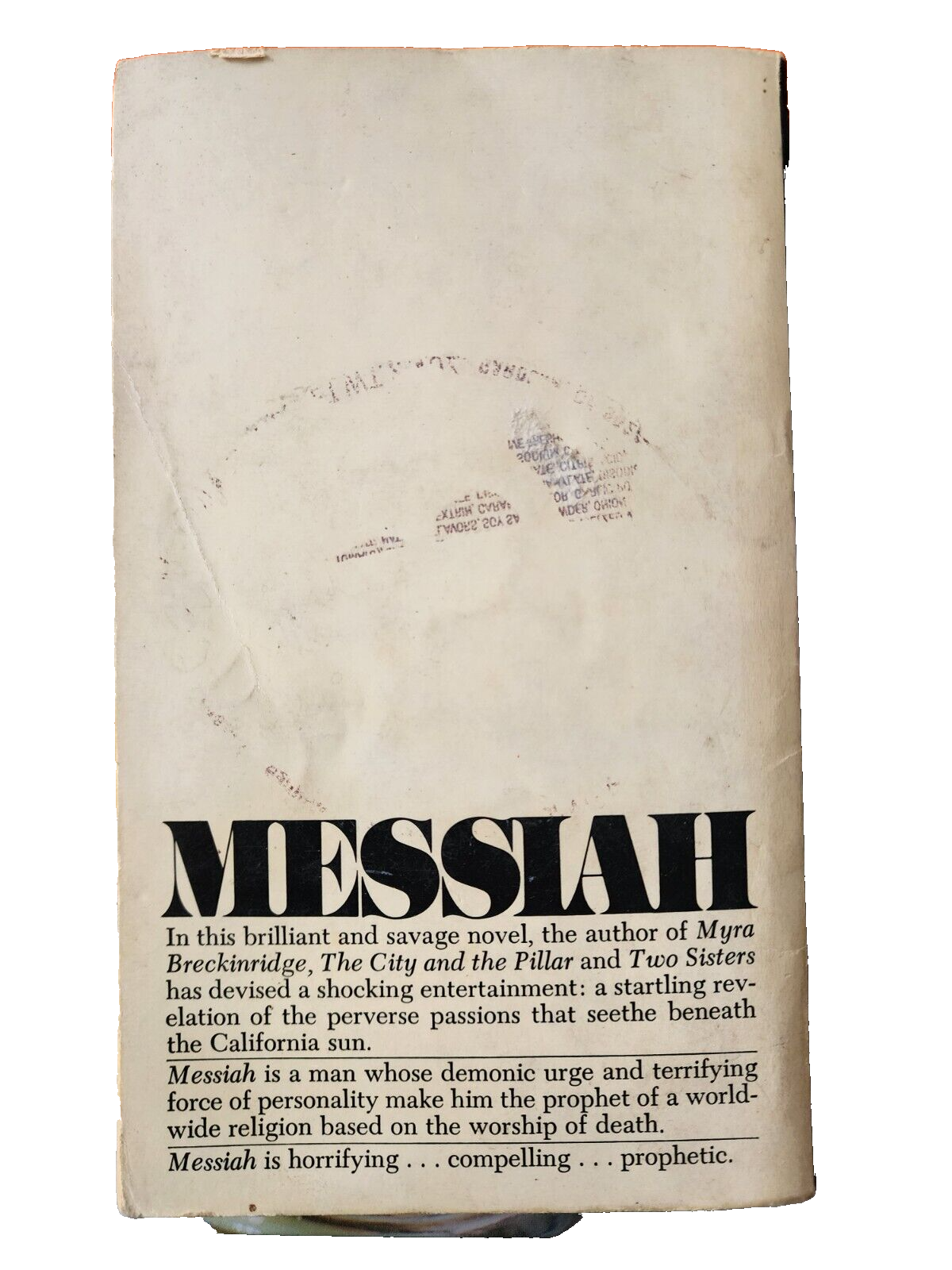 Gore Vidal Messiah By Myra Breckinridge (1972, Paperback)