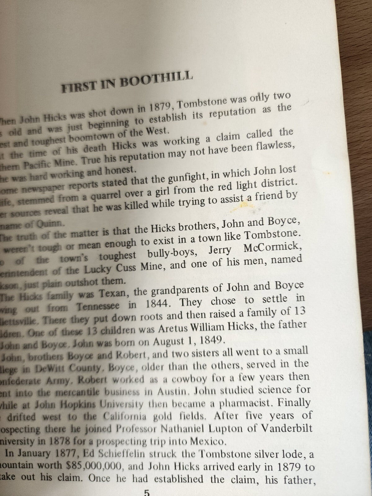 The Residents Of Tombstone's Boothill 1971 First Edition by Ben T. Traywick