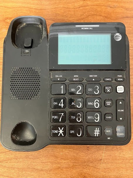 Landline - Corded Black Phone - Working